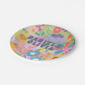 Blume Hochzeit Pappteller (Schrägansicht)