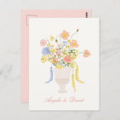 Blume Hochzeit Postkarte (Vorne/Hinten)