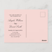 Blume Hochzeit Postkarte (Rückseite)