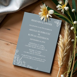 Blume Hochzeit Probe Dinner Einladung