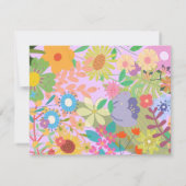 Blume Hochzeit RSVP Karte (Rückseite)