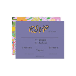Blume Hochzeit RSVP Karte