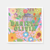 Blume Hochzeit Serviette (Vorderseite)