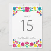 Blume Hochzeit TISCHNUMMER (Rückseite)