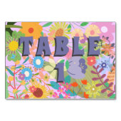 Blume Hochzeit Tischnummer (Vorderseite)