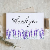 Blume Hochzeit von Aquarelllavender Dankeskarte
