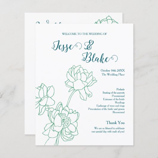 Blume Hochzeit von Roten (Vorne/Hinten)