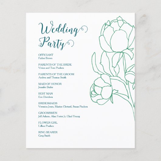 Blume Hochzeit von Roten (Rückseite)