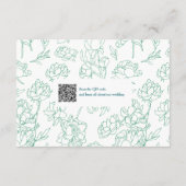 Blume Hochzeit von Roten  Begleitkarte (Rückseite)