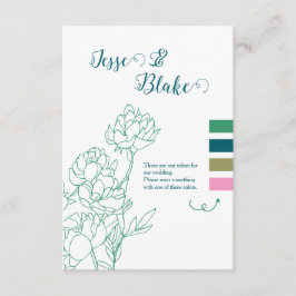 Blume Hochzeit von Roten Begleitkarte