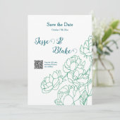 Blume Hochzeit von Roten Einladung (Stehend Vorderseite)