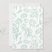 Blume Hochzeit von Roten  Einladung (Rückseite)