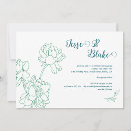 Blume Hochzeit von Roten Einladung