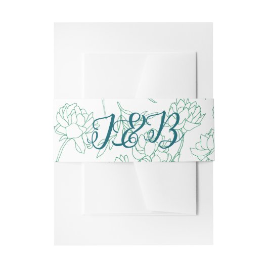 Blume Hochzeit von Roten Einladungsbanderole (Vorderseite Beispiel)