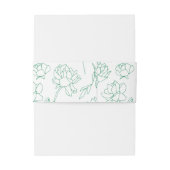 Blume Hochzeit von Roten Einladungsbanderole (Rückseitenbeispiel)