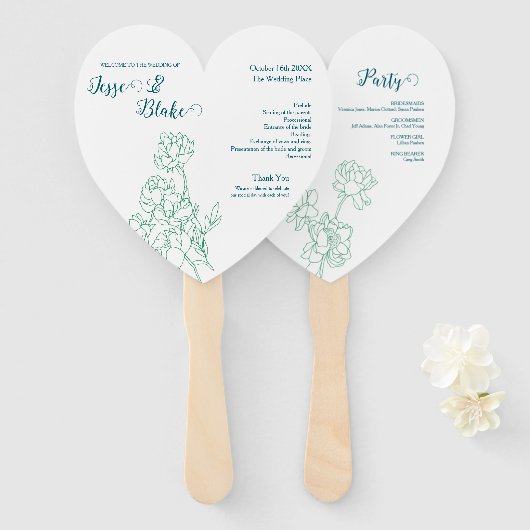 Blume Hochzeit von Roten Fächer (Vorne und Hinten)