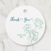 Blume Hochzeit von Roten Geschenkanhänger (Vorderseite)