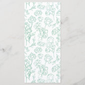 Blume Hochzeit von Roten Menükarte (Rückseite)