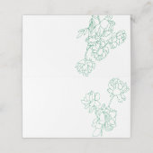Blume Hochzeit von Roten Platzkarte (Außenseite Aufgefaltet)