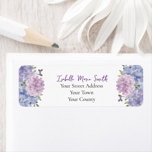 Blume Hochzeit von Watercolor Blue & Lilac Hydrang (Insitu)
