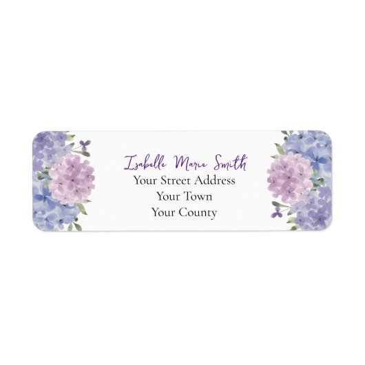 Blume Hochzeit von Watercolor Blue & Lilac Hydrang (Vorne)