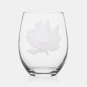 Blume-Hochzeit Weinglas Ohne Stiel (Rückseite)