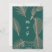 Blume Hochzeiten Kunst Einladung (Rückseite)