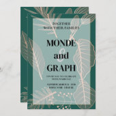 Blume Hochzeiten Kunst Einladung (Vorne/Hinten)