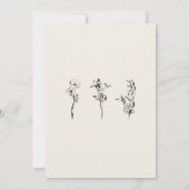 Blume Hochzeiten Kunst Einladung (Rückseite)