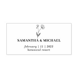 Blume Hochzeitsbaumwolle Zeichnend Hand Permastempel