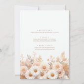 Blume Hochzeitseinladung Einladung (Rückseite)