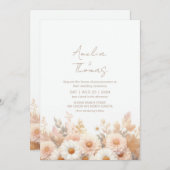 Blume Hochzeitseinladung Einladung (Vorne/Hinten)