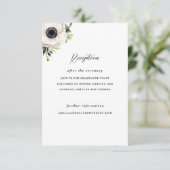 Blume Hochzeitsempfang Begleitkarte (Stehend Vorderseite)