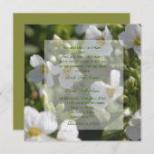 Blume Hochzeitsfeier Einladung (Vorne/Hinten)