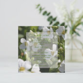 Blume Hochzeitsfeier Einladung (Stehend Vorderseite)