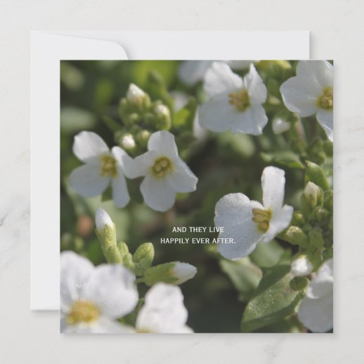 Blume Hochzeitsfeier Einladung (Rückseite)