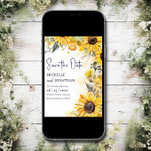 Blume Hochzeitsfeier Foto mit Sonnenblumen Save The Date