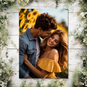 Blume Hochzeitsfeier Foto mit Sonnenblumen Save The Date