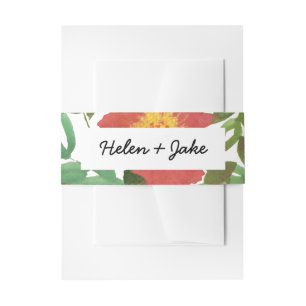Blume Hochzeitsfeier für den Bauch Einladungsbanderole