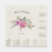 Blume Hochzeitsfeier in Rosa Serviette (Vorderseite)
