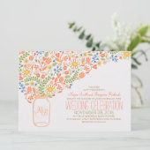 Blume Hochzeitsfeiern Einladung (Stehend Vorderseite)