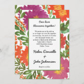 Blume Hochzeitsfeiern Einladung (Vorne/Hinten)