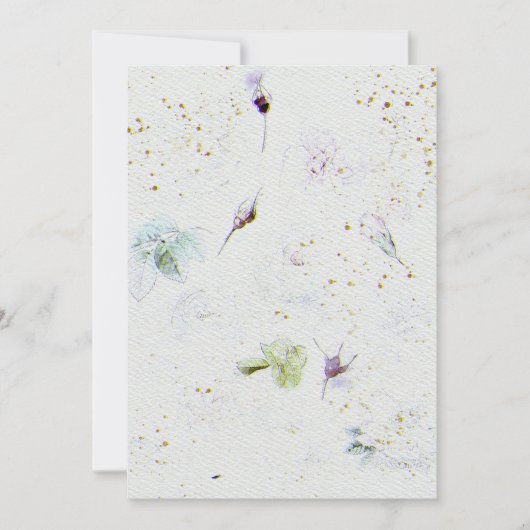 Blume Hochzeitsfeiern Einladung zum Aquarellpapier (Vorderseite)