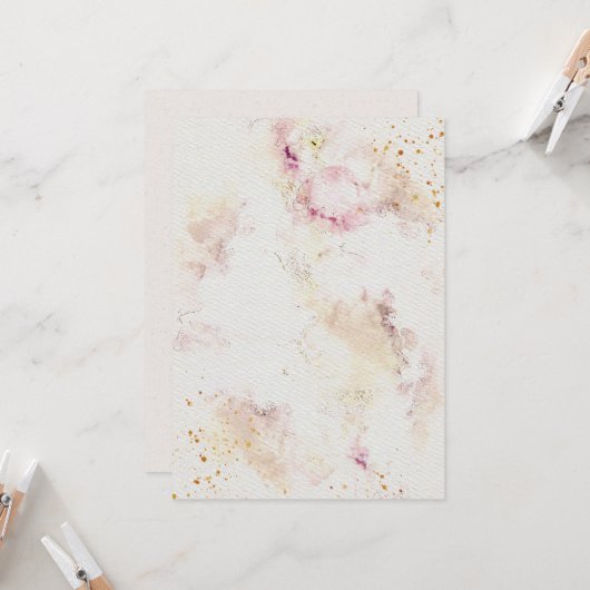 Blume Hochzeitsfeiern Einladung zum Aquarellpapier (Vorderseite/Rückseite Beispiel)