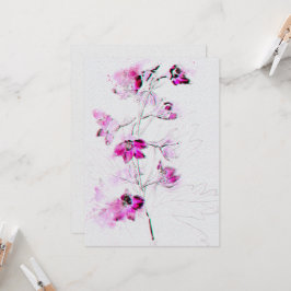 Blume Hochzeitsfeiern Einladung zum Aquarellpapier