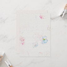 Blume Hochzeitsfeiern Einladung zum Aquarellpapier