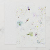 Blume Hochzeitsfeiern Einladung zum Aquarellpapier (Vorne/Hinten)