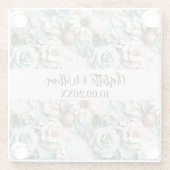 Blume Hochzeitsfeiern Glasuntersetzer (Rückseite)