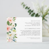 Blume Hochzeitsfeiern im Aquagarten Begleitkarte (Stehend Vorderseite)