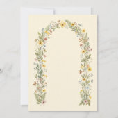 Blume Hochzeitsfeiern im Minimalistischen Single Einladung (Rückseite)